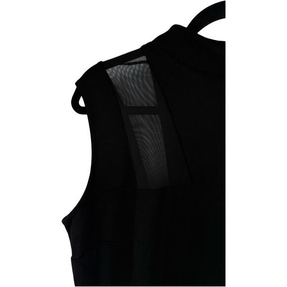 Marcella Amelia Ponte Mesh funnel neck midi dress black size XXL - Picture 4 of 9